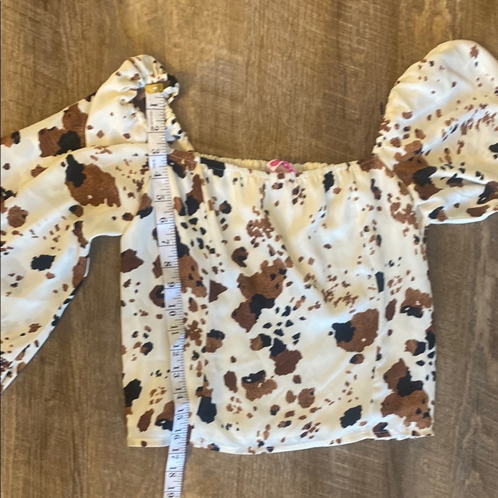 NWT Buddy Love Bailey Texas Top Cow Print Size M - Picture 5 of 7